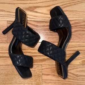 Liliana Black Quilted Sandals